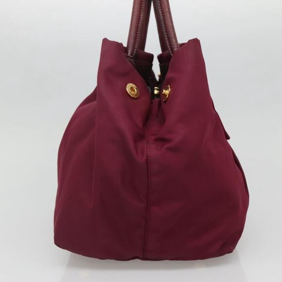 PRADA Hand Bag Nylon Purple Gold - Picture 4 of 12